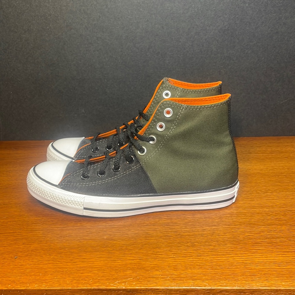 Converse Women's CT All Star High Cargo Khak Black Canvas Sneakers. Size 9.5.